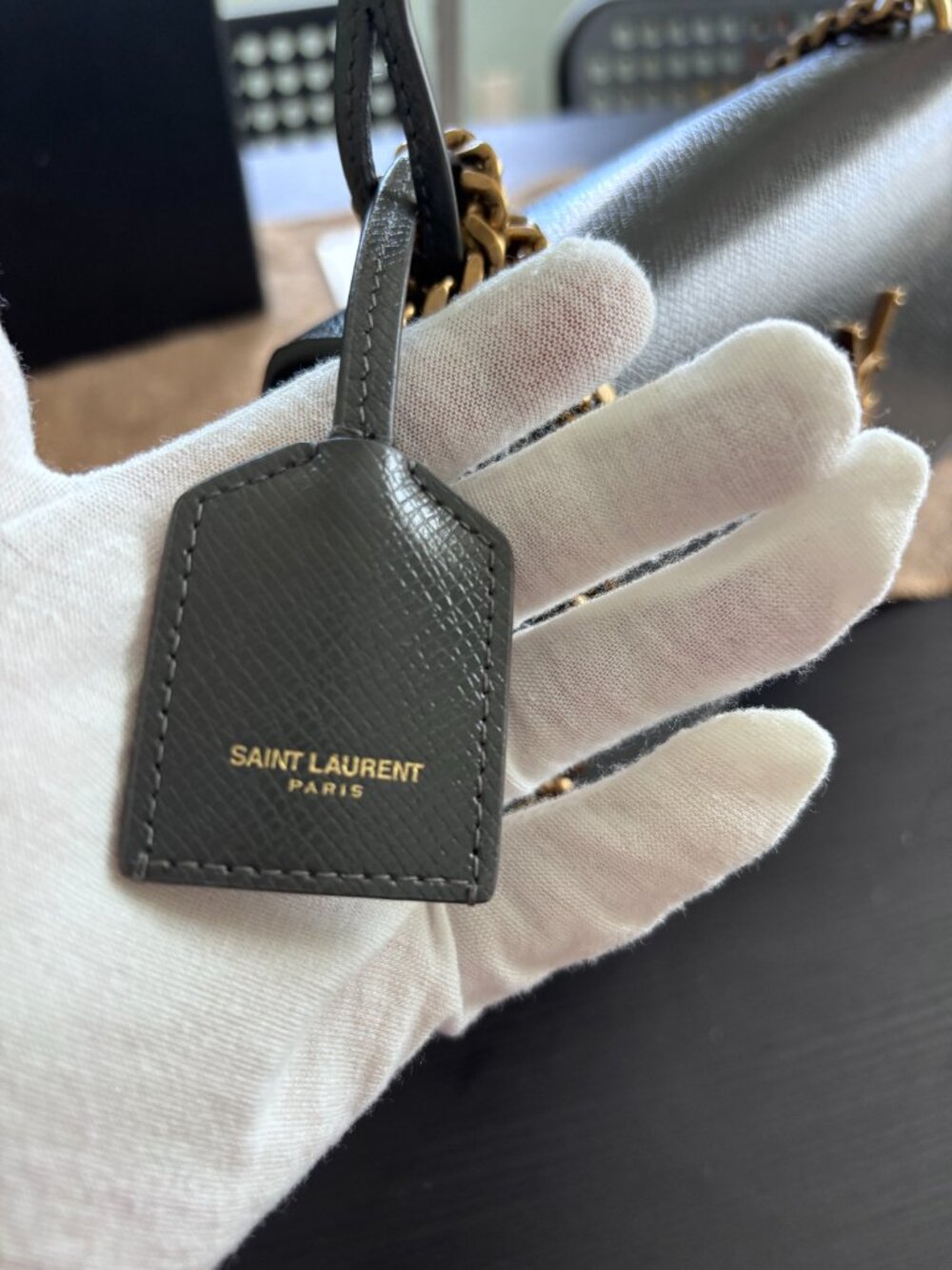 YSL Dark Grey/Gold Medium Sunset Bag (Full Set) - Picture 7 of 10